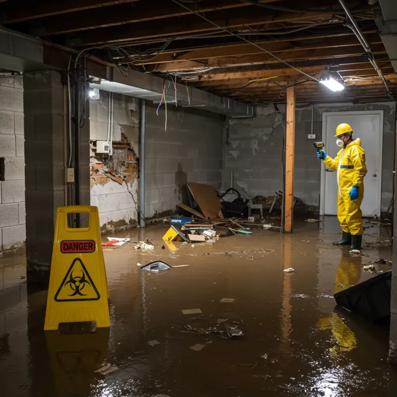 Flooded Basement Electrical Hazard in Roma-Los Saenz, TX Property